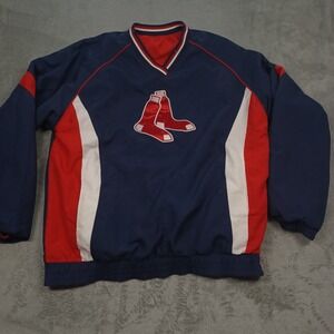 Boston Red Soxs Sweater Mens Medium Blue Pullover MLB Baseball